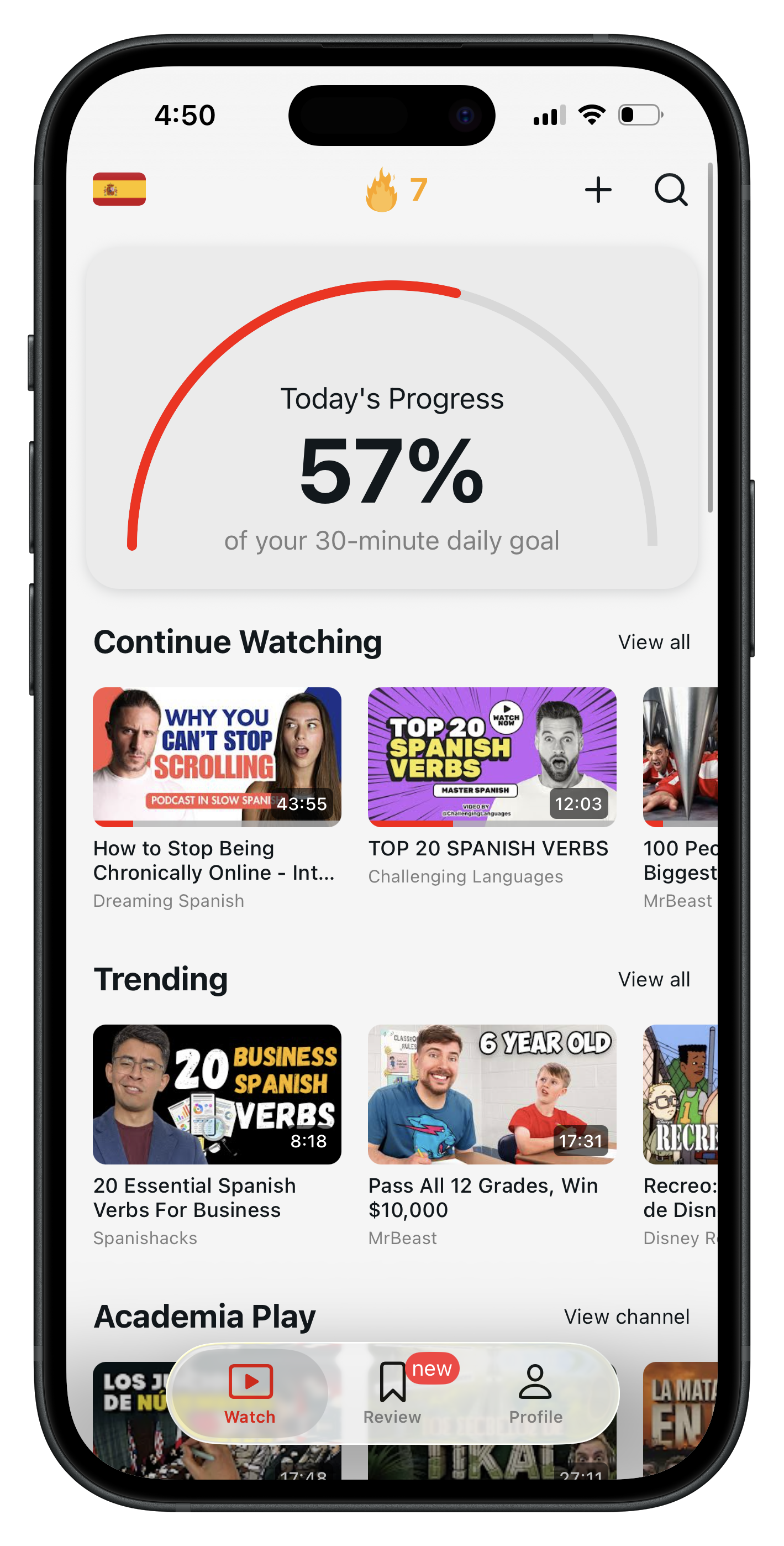 Bilingual app feature 5